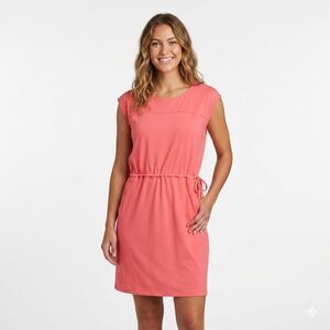 Columbia Freezer III Coral Pink Drawstring Waist Sun Dress Women's Size M